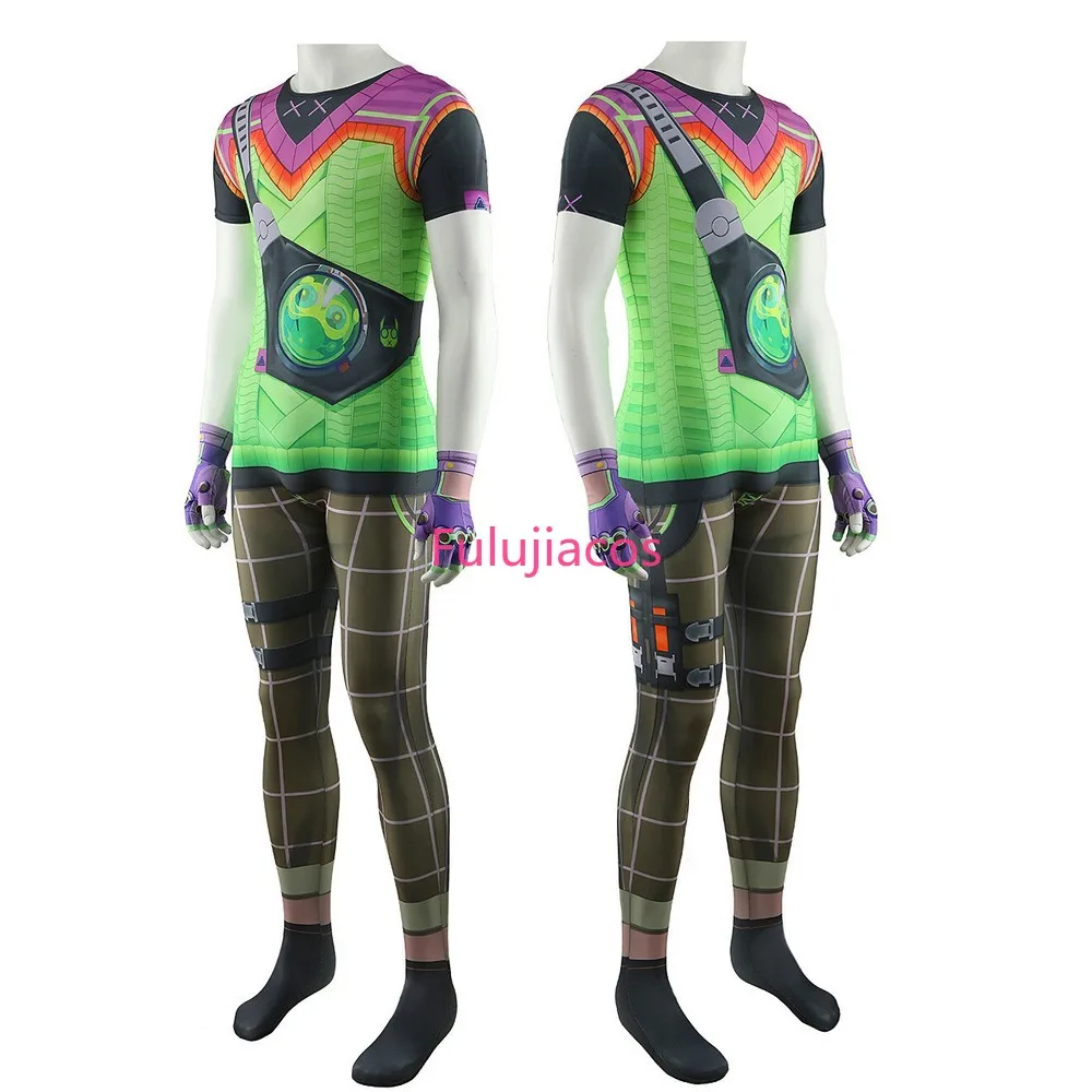 Fulujiacos Gekko Agent คอสเพลย์เครื่องแต่งกายชายเสื้อกั๊กเสื้อยืดกางเกงชุดเต็มชุด