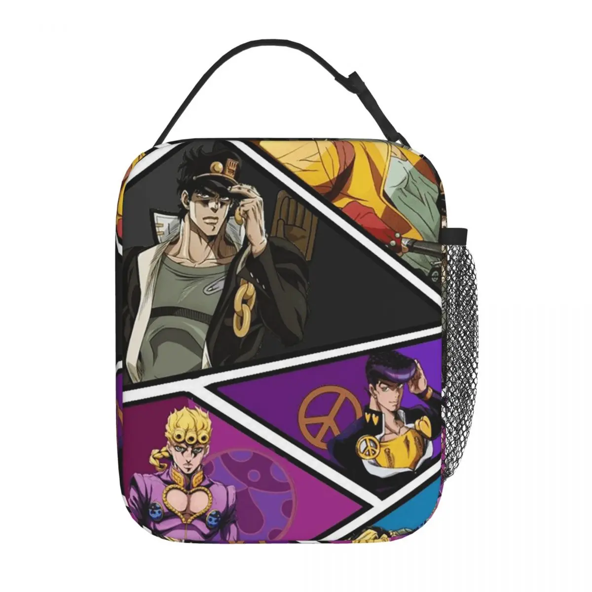Jojo Bizarre Adventure Joseph Joestar Anime Insulated Lunch Bag for Women Children Leakproof Food Boxes Thermal Lunch Box Tote