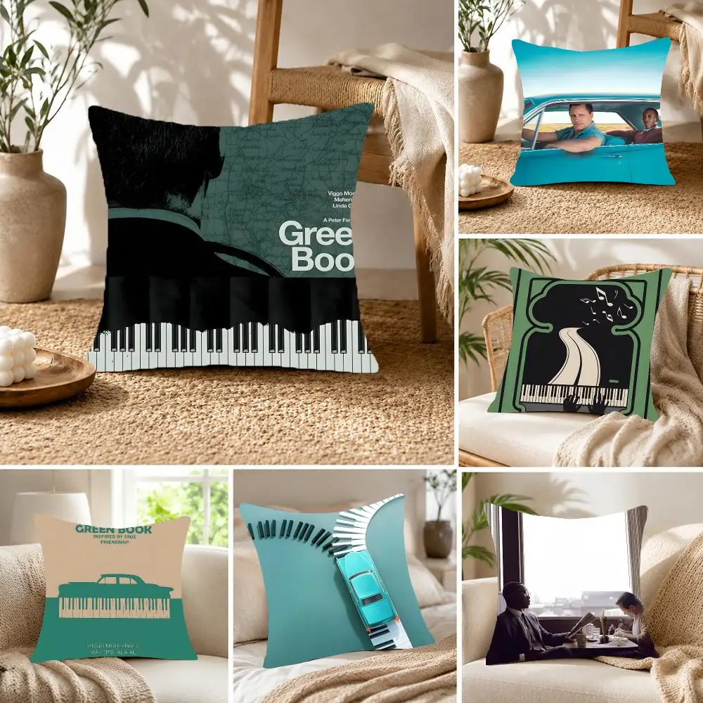 Thoughtful Filmdrama G-Green Book Cushion Cover Fluffy velvet Nordic style plush Living room sofa decorative