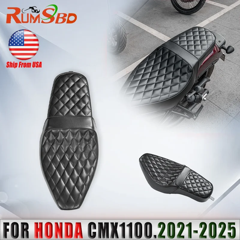 

For Honda Rebel CM1100 CMX1100 2021 2022 2023 2024 2025 Motorcycle One Piece Seat Complete Cushion Front Driver Rear Passenger