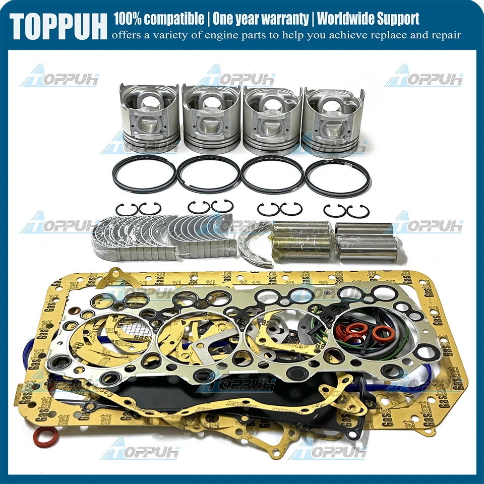 4D35 4D35T Fuso Canter FE FG Truck Engine Rebuild Kit Piston Ring Bearing Full Gasket Kit