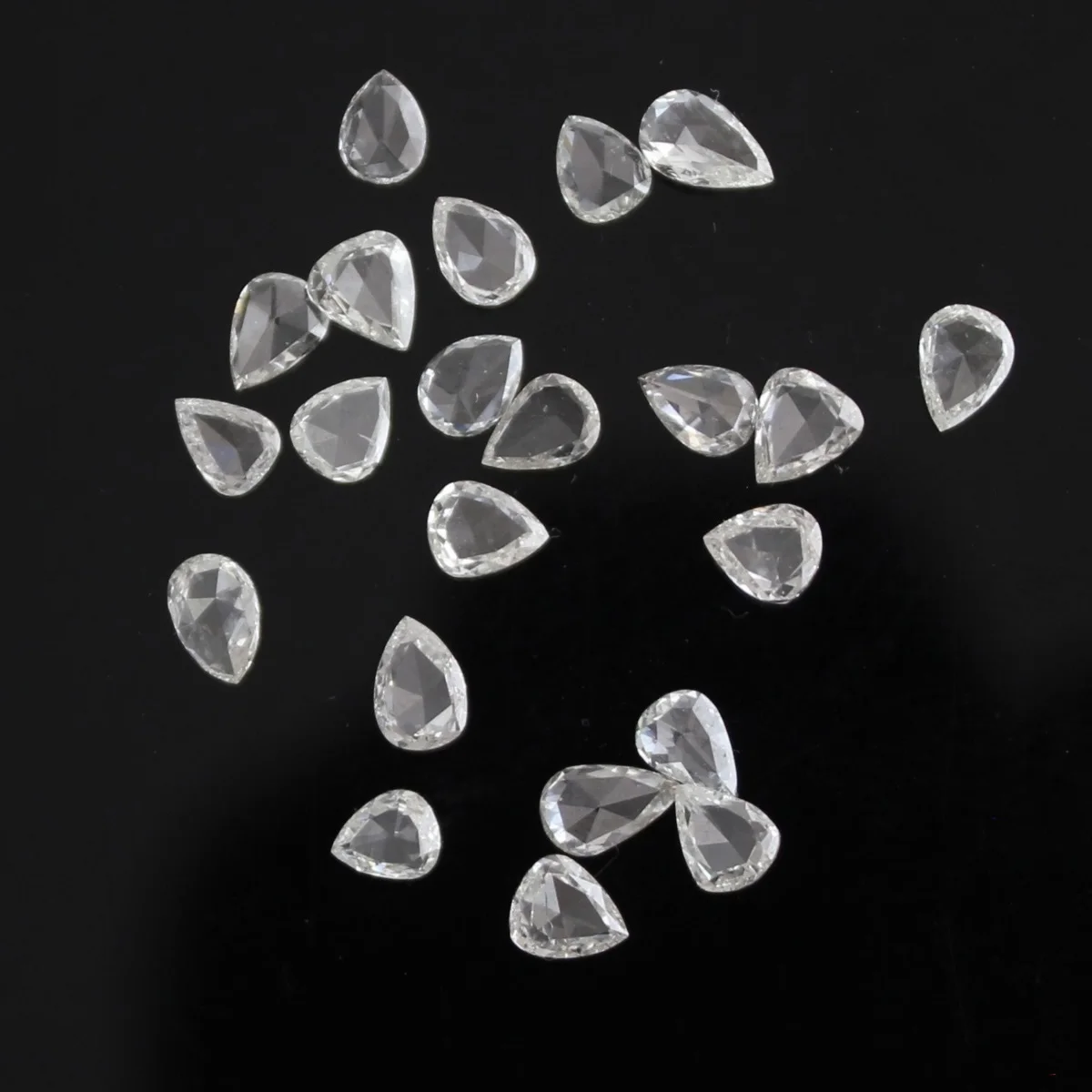 Rose Pear Small Lab Diamond DEF Color VS/VVS Clarity Loose Stone Different Sizes Lab Melee Diamond for Jewelry Making