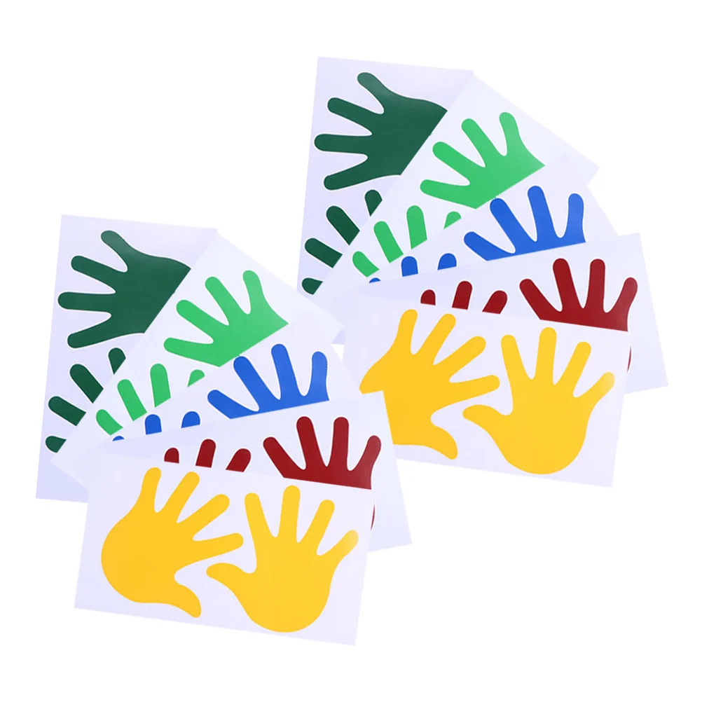 

20pcs Palm Print Wall Decal Creative Pvc Kids Room Stickers Home Decor Removable Adhesive Wall Art For Bedroom Playroom