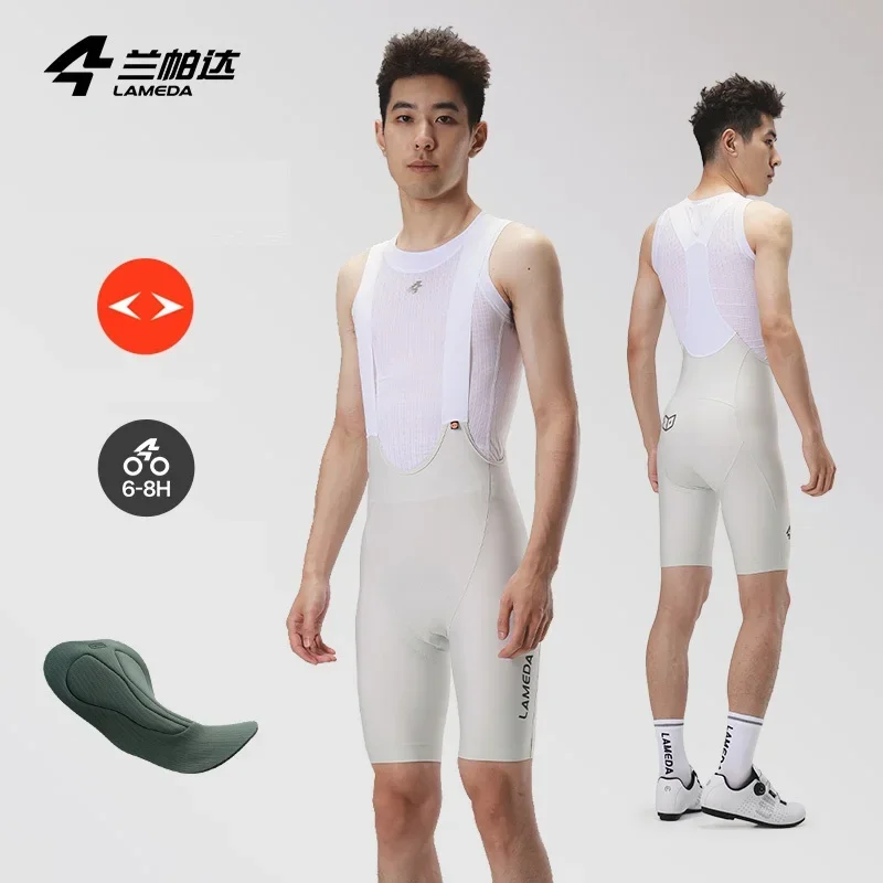 

LAMEDA Short Pants with Cycling Collar for Men, high elasticity, comfort, 3D custom design, perfect for cycling for 6 hours,