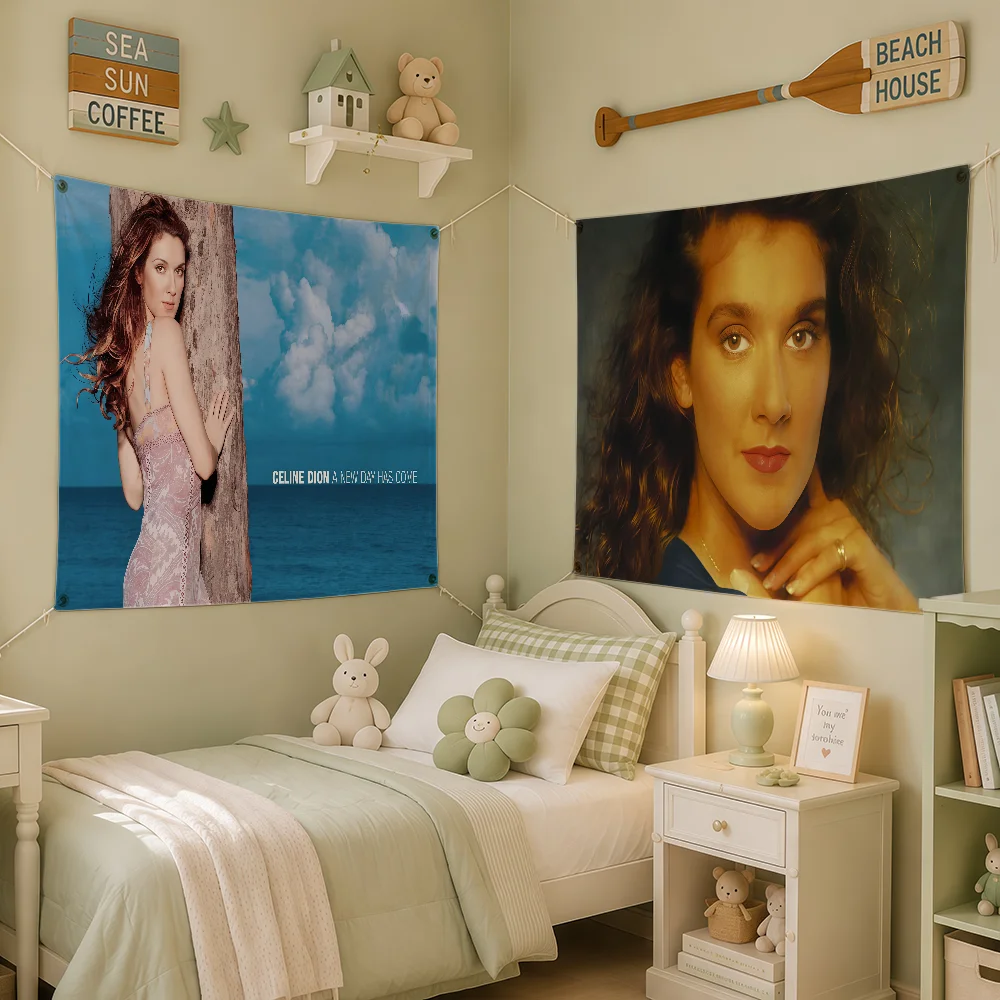 Power Ballad Queen C-Celine D-Dion Flag Flag Room Dorm Camp Party Bar Wall Hogar Home Decor Banner Wall Hanging
