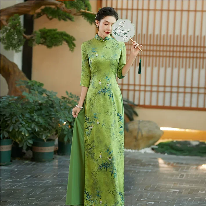 

New Improved Ode Cheongsam Dress Summer Chinese Classical Clothing