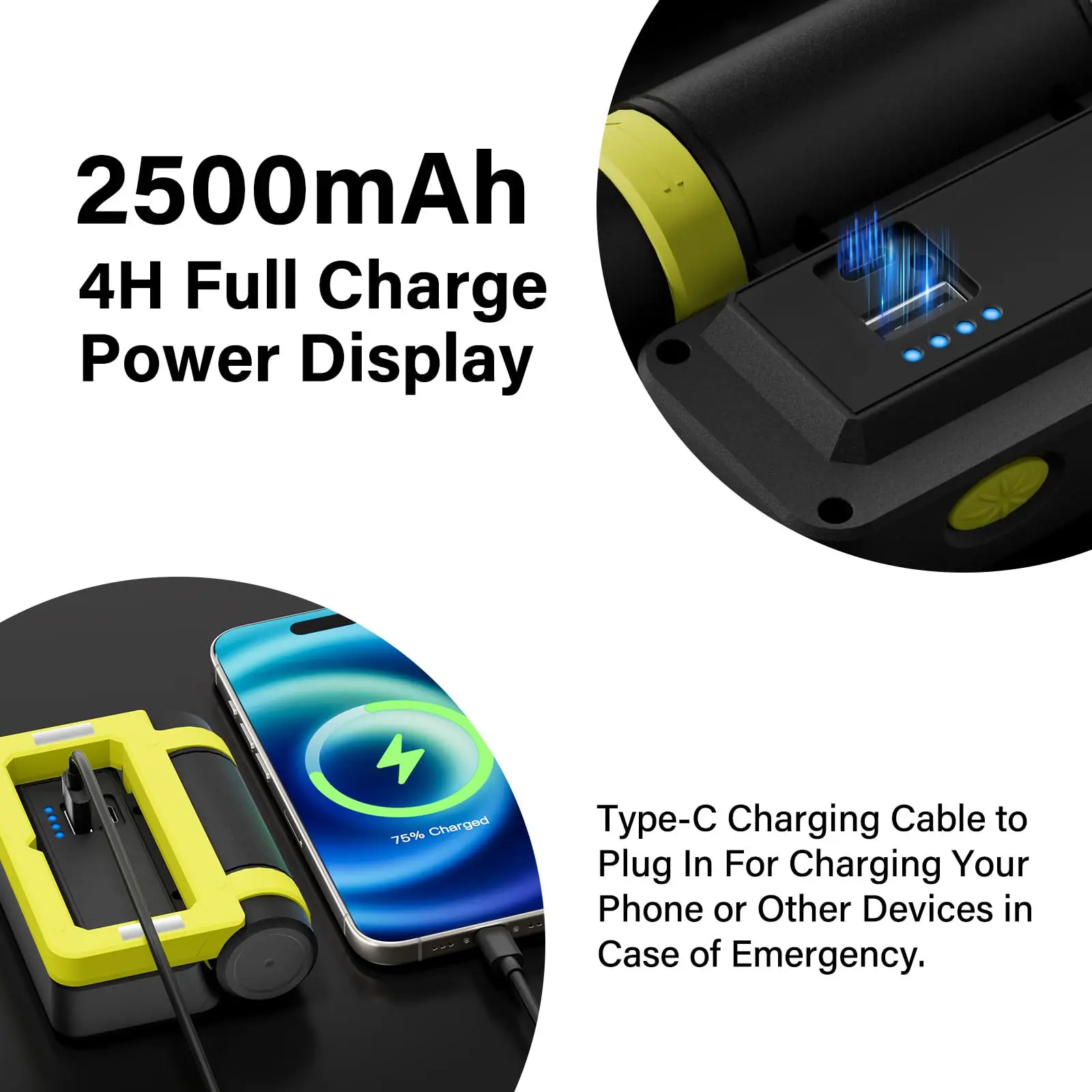 YEMA0 B70 1000LM Foldable COB＋XPG Magnetic Work Light Portable Rechargeable Spotlight Flashlight Camping  Lantern 200° Rotation