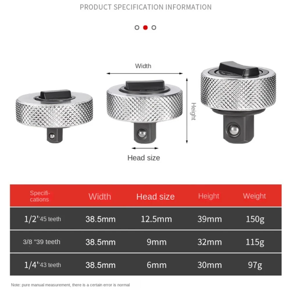 3 Pcs Mini Ratchet Socket Wrench,Finger Reversible Ratchet Handle,Whole Steel Palm Ratchet Socket,1/4“ 3/8” 1/2” Drive