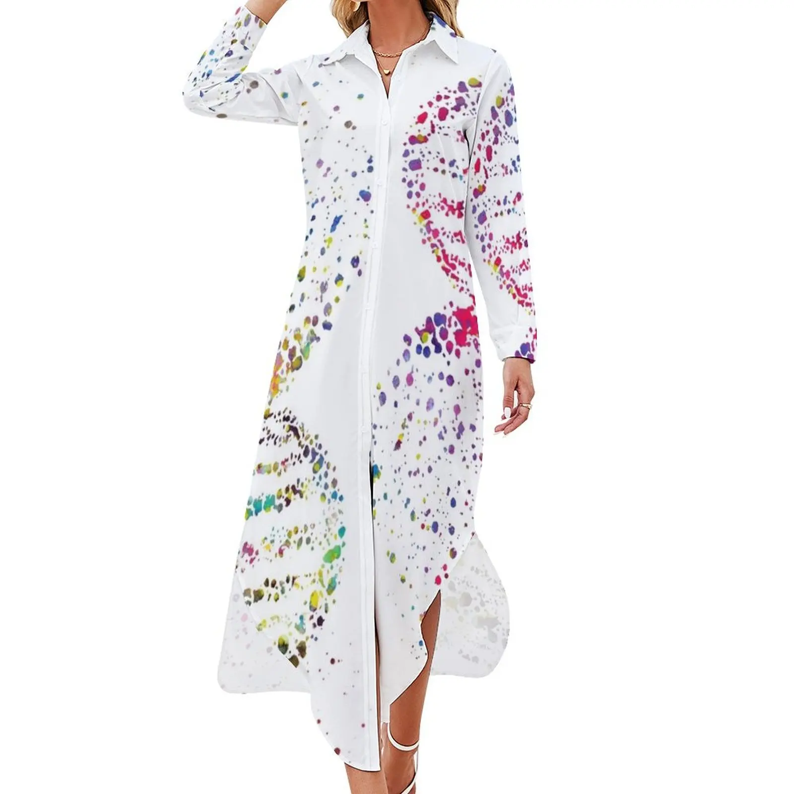 

DNA, Watercolor Art,Dna double helix genetic Long Sleeved Shirt Dress Dress for girls summer dress woman 2024