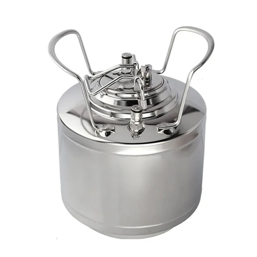 Barril de Cerveza SG710 de 6L, Barril de Cerveza de Acero Inoxidable 304, Barril para Elaboración Casera de Cerveza con Sistema de Bloqueo de Bola, Tapa de Barril con Válvula de Alivio de Presión