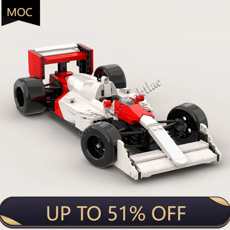 

669 шт. MOC Speed Competition Series MP4/4 гоночный автомобиль строительные блоки модель DIY творческая технология кирпичи игрушки детский праздничный подарок