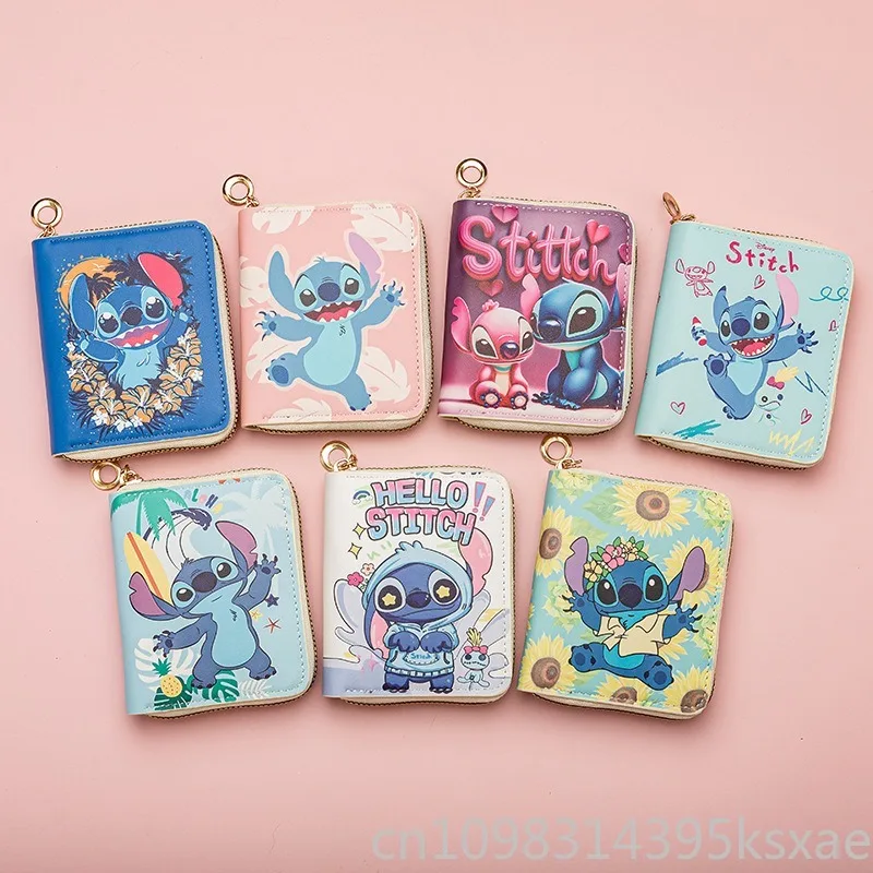 Мини-кошелек на молнии с персонажем Диснея для мальчиков, мужчин, студентов, короткий компактный кошелек для монет, держатель для карт для ежедневного использования в школе