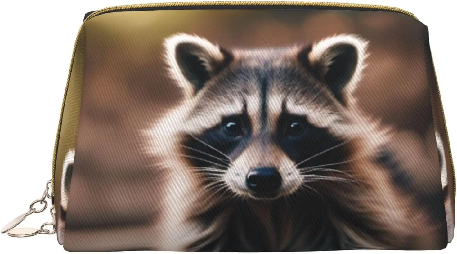 

cute raccoon (1) Print Leather zipper makeup bag Cosmetic Pouch Travel Organizer Toiletry Clutch