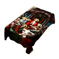 Medieval Bible The Last Supper Christian Divine Belief Religion Tablecloth Dust Proof Wrinkle Resistant By Ho Me Lili Table Deco