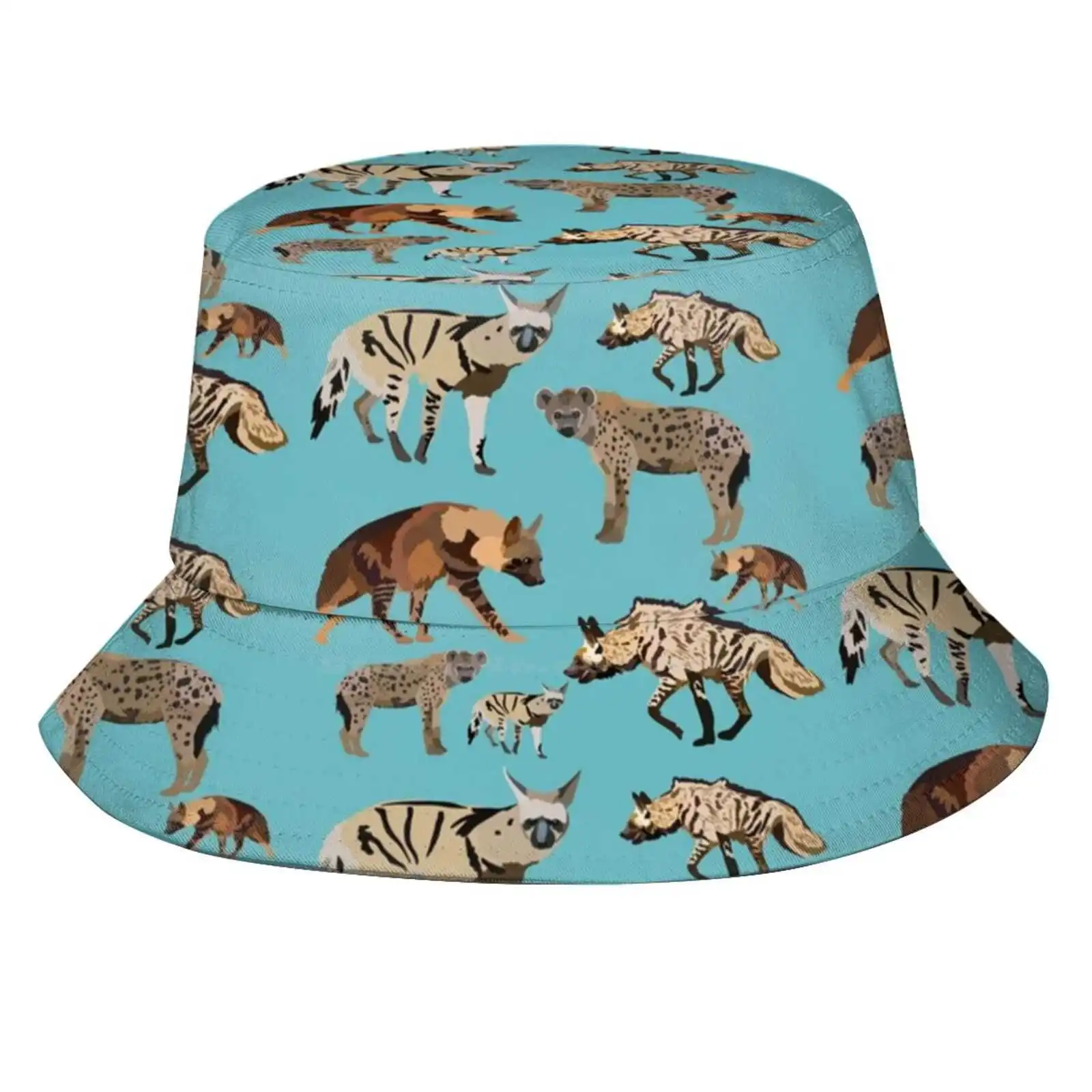 H Is For Hyena Sun Cap Fisherman Hat Bucket Hats Striped Hyena Brown Hyena Spotted Hyena Aardwolf Wild Exotic Zookeeper Zoo