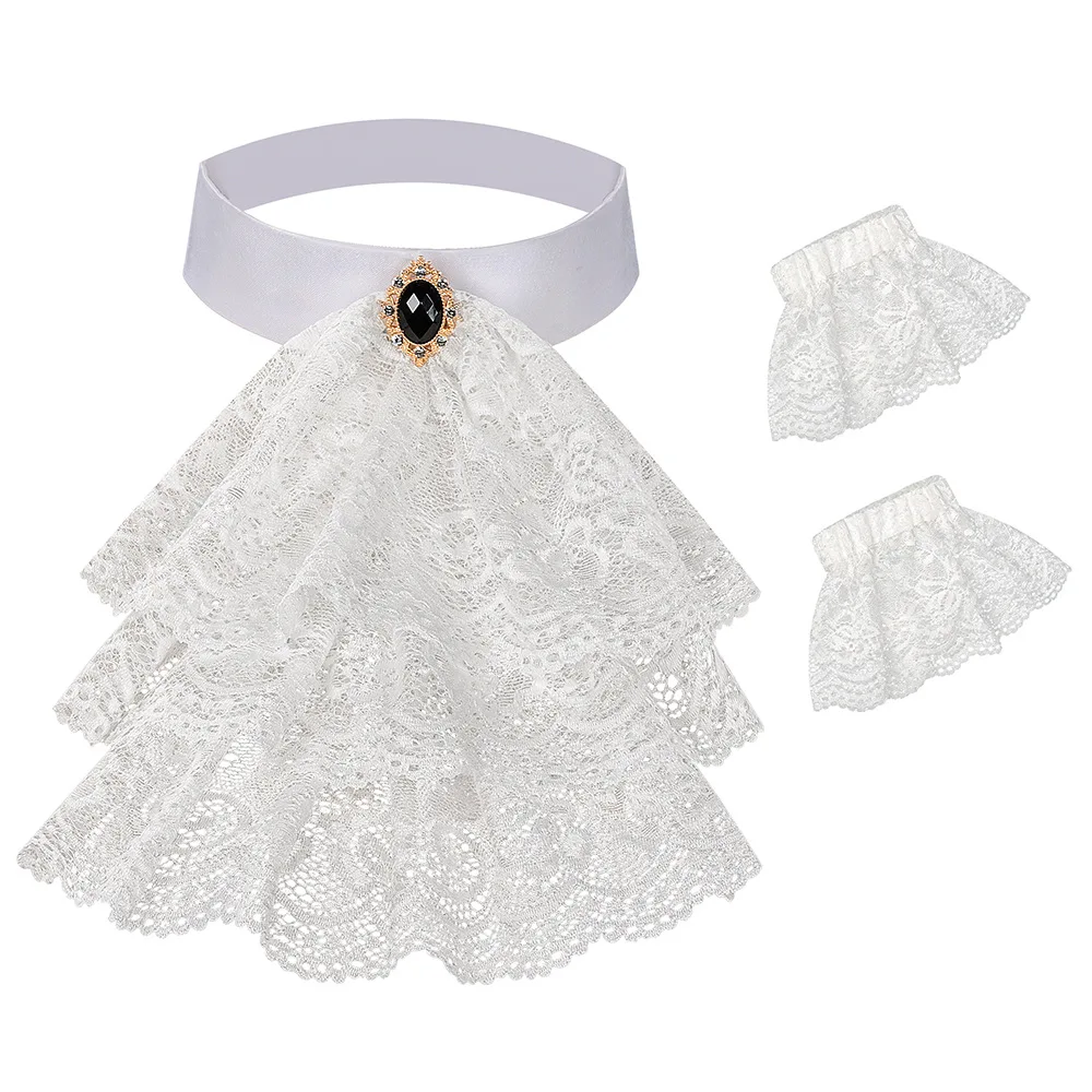 

Court Style Bow Tie Victoria Decorative Lace Collar Fake Collar Unisex Long Pants Satin Fabric Four Seasons Suitable for All