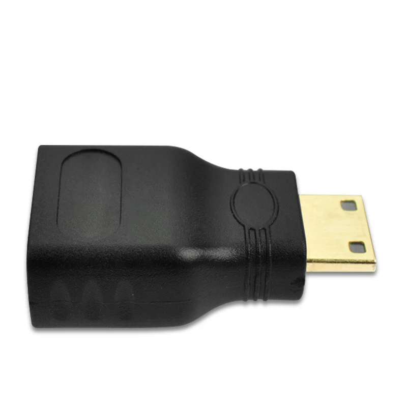 Adaptor ekstensi 1.4 3D, berlapis emas Mini HDMI kompatibel dengan adaptor 1080P konverter Audio dan Video