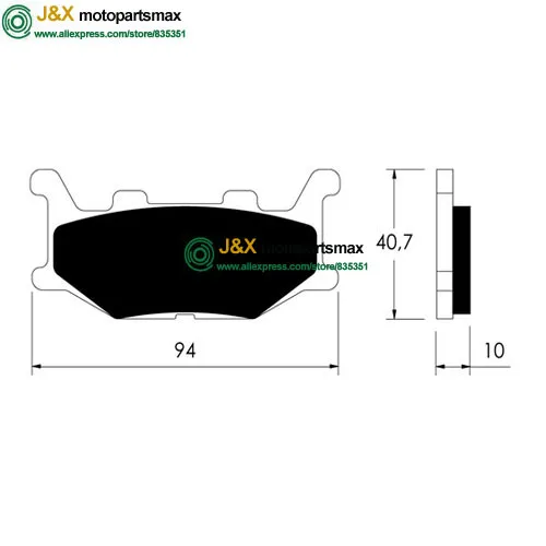 Free Shipping Break Pad FOR YAMAHA- SR 125/ FZ6/ YP 250/ XVS 1100/ XJ6-N/ MT03/ TZR 150 XV LINHAI Monarch 125/150 MBK- YP 250