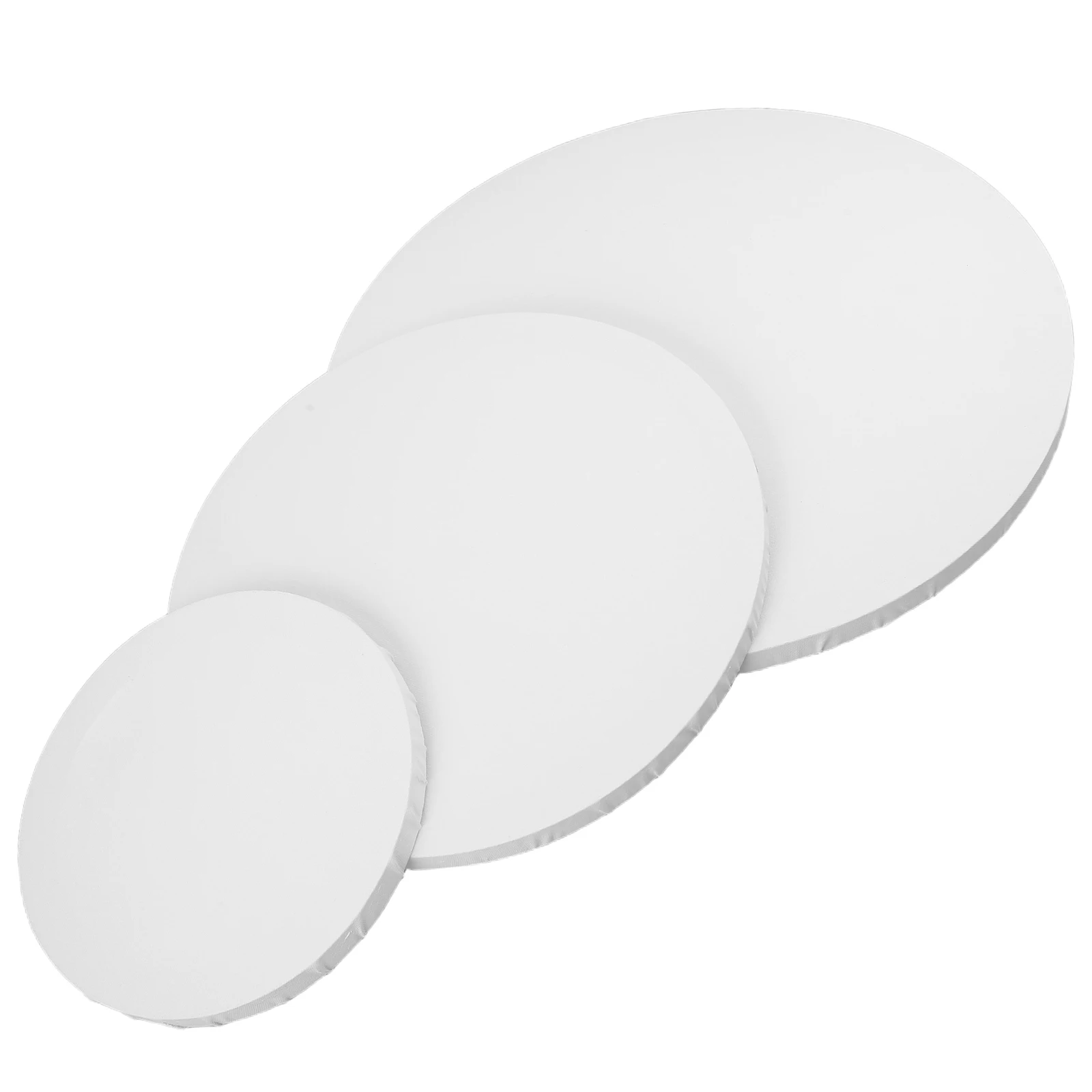 

3Pcs Cotton Round Canvas Frames Oil Painting Board 20 30 40cm Circular Stretched Canvas Panels Artist Supplies Painting Boards