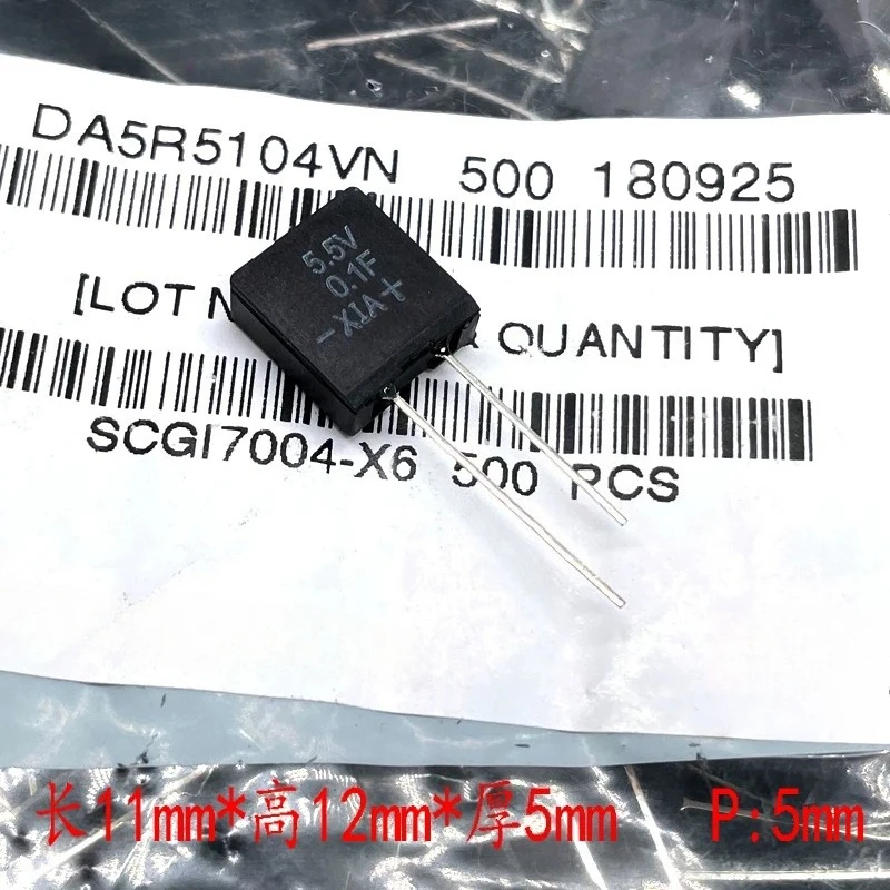 For KORCHIP DA5R5104 Korea for KORCHIP 5.5v 0.1F Square Super Farad Capacitor 100MF