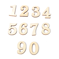 10pcs Rustic Wooden Digital Number DIY Handcraft Table Scatter Home Decoration