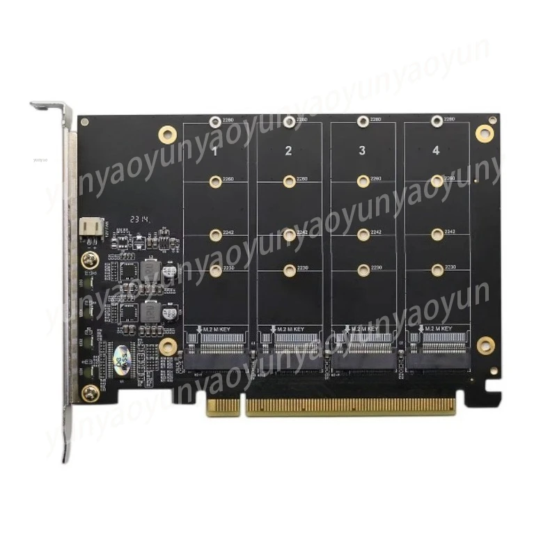 4 Bay Port Multiplier Card, to 4 Adapter with Aluminum Heatsink for Server PC