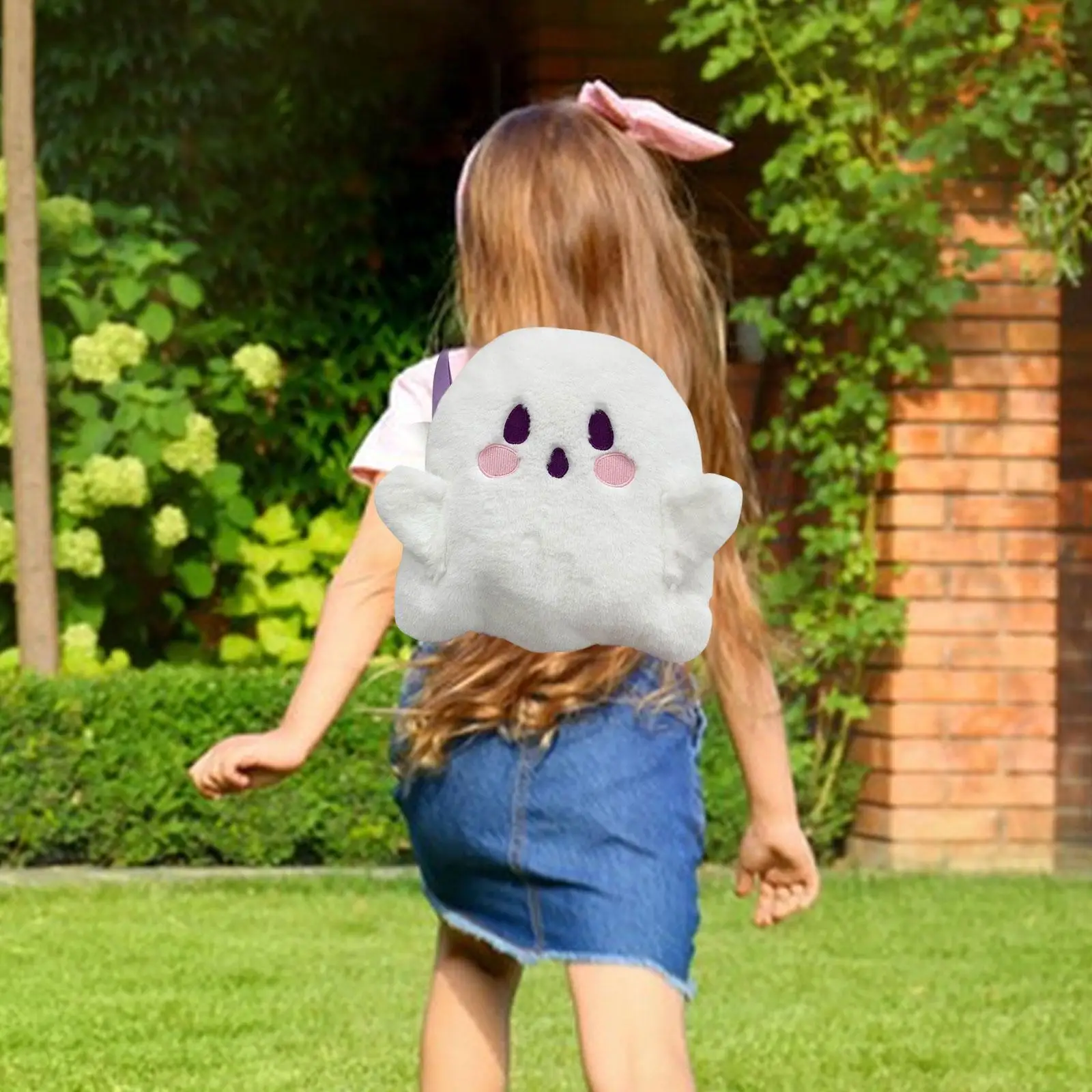 Mochila con cara de fantasma para Halloween, Mini bolsa de dulces cruzada, regalo de Halloween