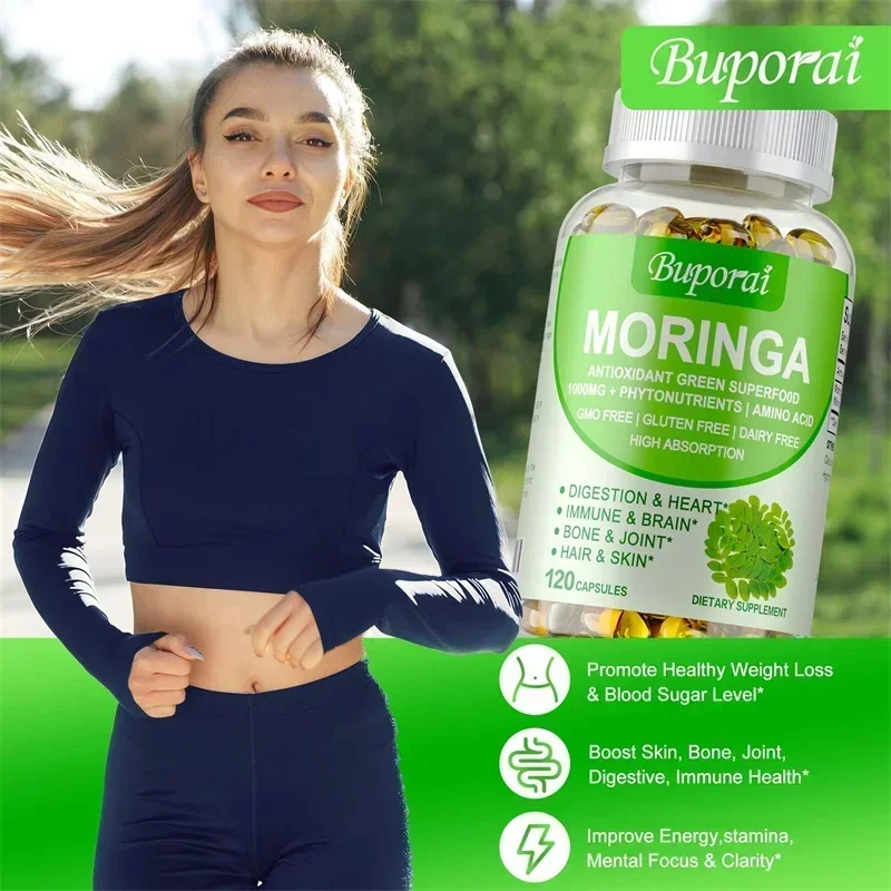 Cápsulas Moringa: aumenta el metabolismo, apoya la reparación de las células dañadas, mejora el estado de ánimo, aumenta la energía y el sistema inmunológico