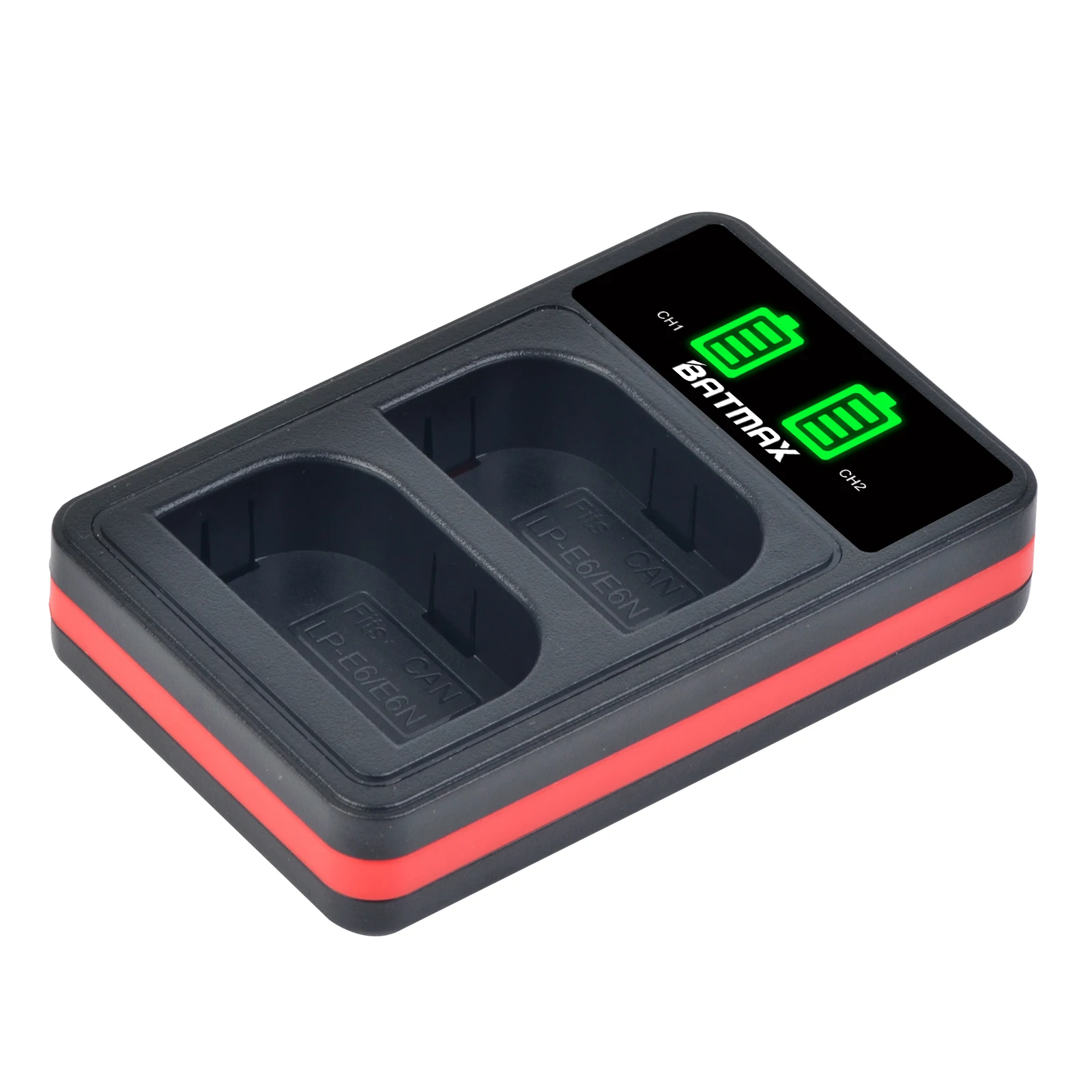 Batería Batmax LP-E6 LPE6 E6N + cargador Dual LED con puerto tipo C para Canon 5D Mark II III 5DS 7D 60D EOS 6D 70D 80D