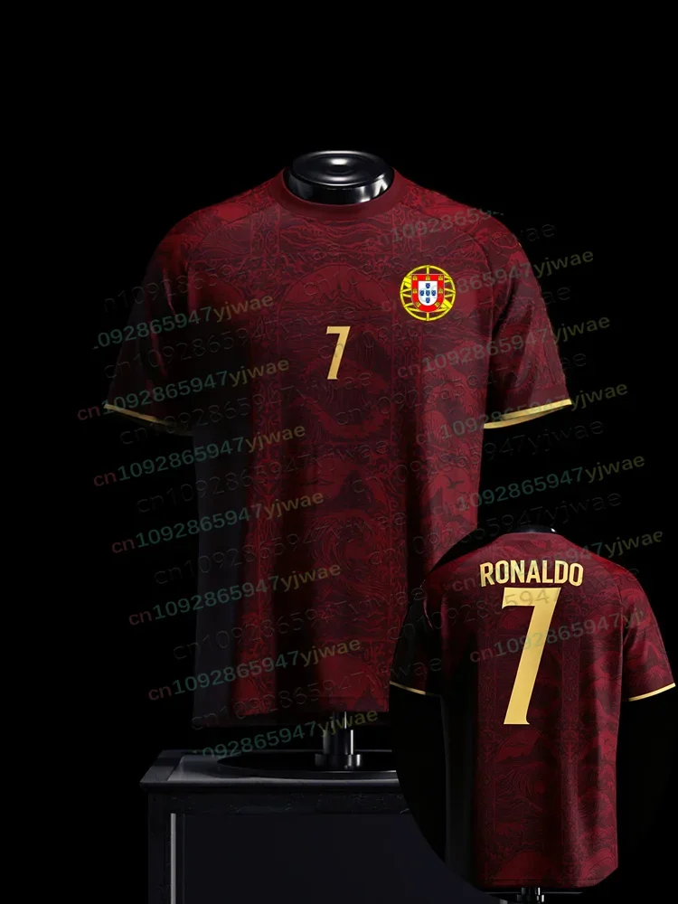 2026 Special Edition Ronaldo No.7 Football Jersey, sportswear, Harajuku style, Portuguese flag print, men's football jersey