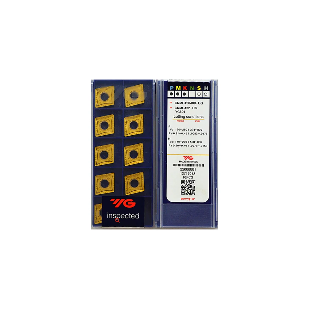

Поворотная вставка YG -1 100% оригинальная CNMG CNMG120404 CNMG160616 CNMG120412 CNMG190612 -UF UC UM YG801 YG1001 YG3010 YG3020 YG3030