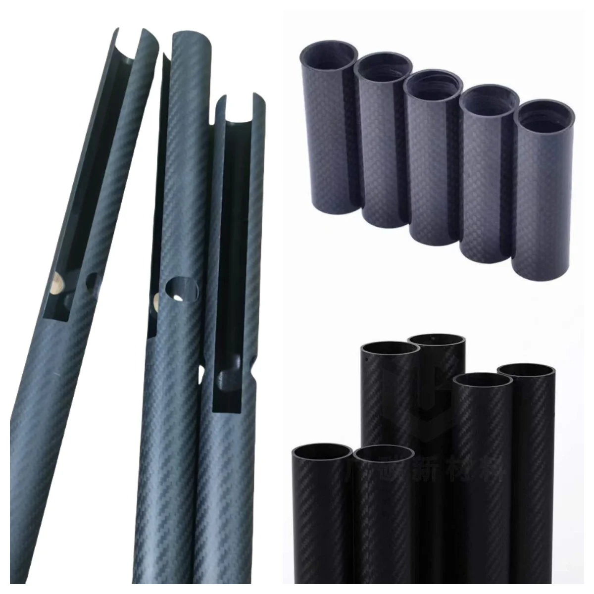 Carbon Fiber Tube Pipe Duct CNC Cutting Processing Engraving Carving All Size Thickness Custom Service