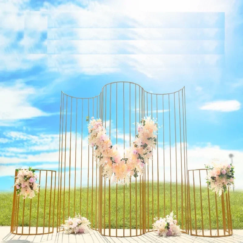 1pcs3pcs5pcsArch Metal Flower Stand Frame Wedding Background Shelf Frame Baby Party Display Stand Square Arch Home Decor