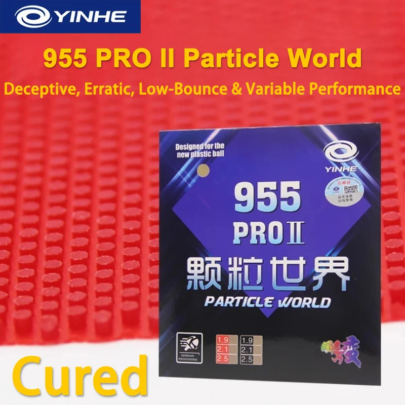 

YINHE 955 PRO II Table Tennis Rubber OX Cured Single Ping Pong Rubber Long Pimples Table Tennis Racket Rubber Height 2.1-2.2mm