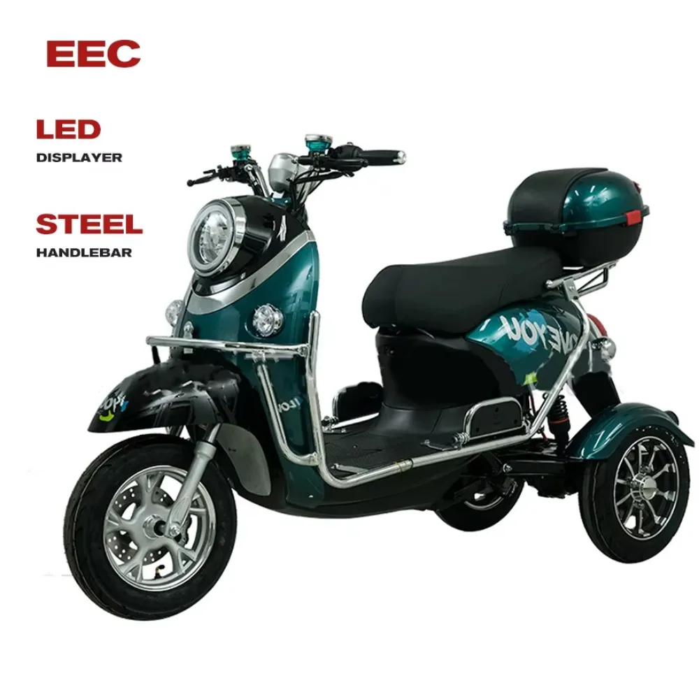 1500W 60v 72v20ah Powerful Fast Three-wheeled Adult Electric Tricycle