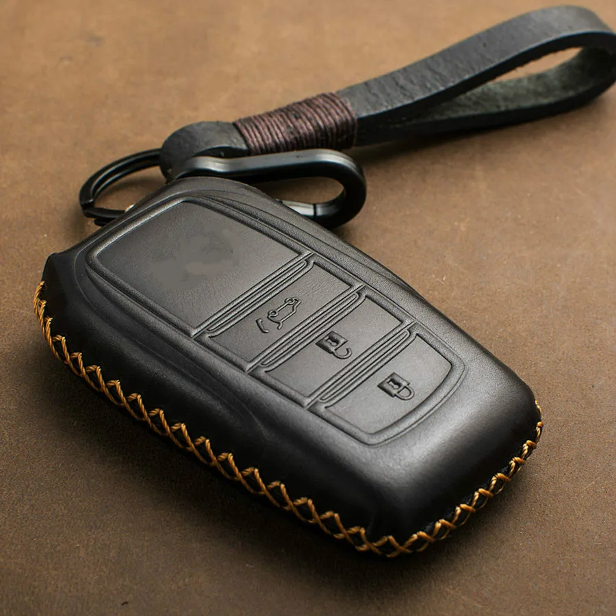 

1 PCS Genuine Leather Car Key Key case For Toyota Camry Highlander Land Cruiser Corolla Prado REIZ Crown RAV4 Car Accessories
