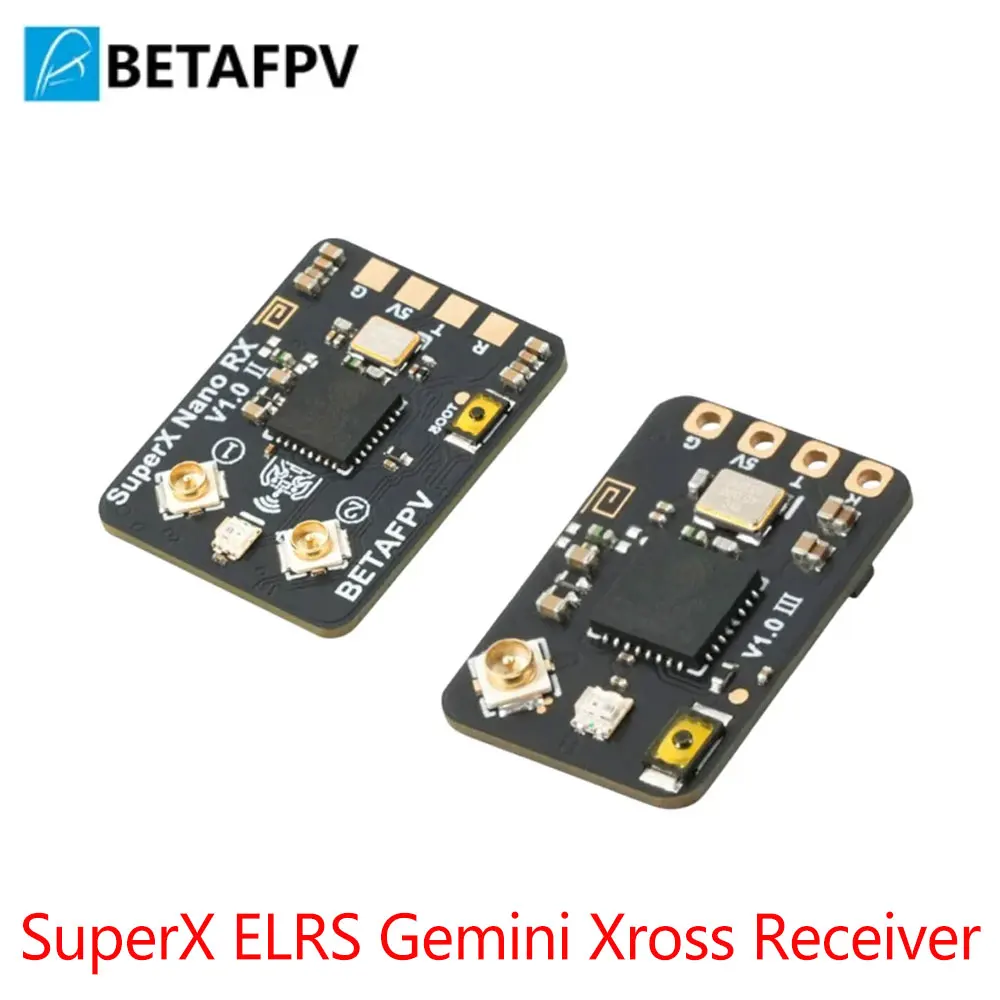 

BETAFPV SuperX ELRS Nano-приемник ELRS 2,4G + 915M/868M двойной моноприемник LR1121 2,4G/915 МГц для RC FPV Racing Freestyle Drone