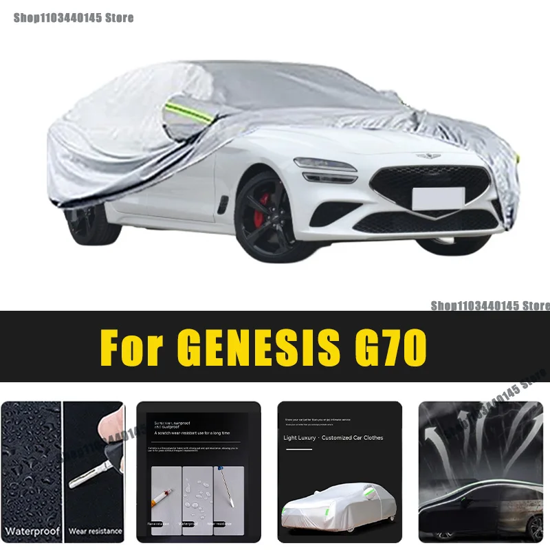 

Full Car Covers Outdoor Sun UV Protection Dust Rain Snow Oxford cover Protective For GENESIS G70 Accessories