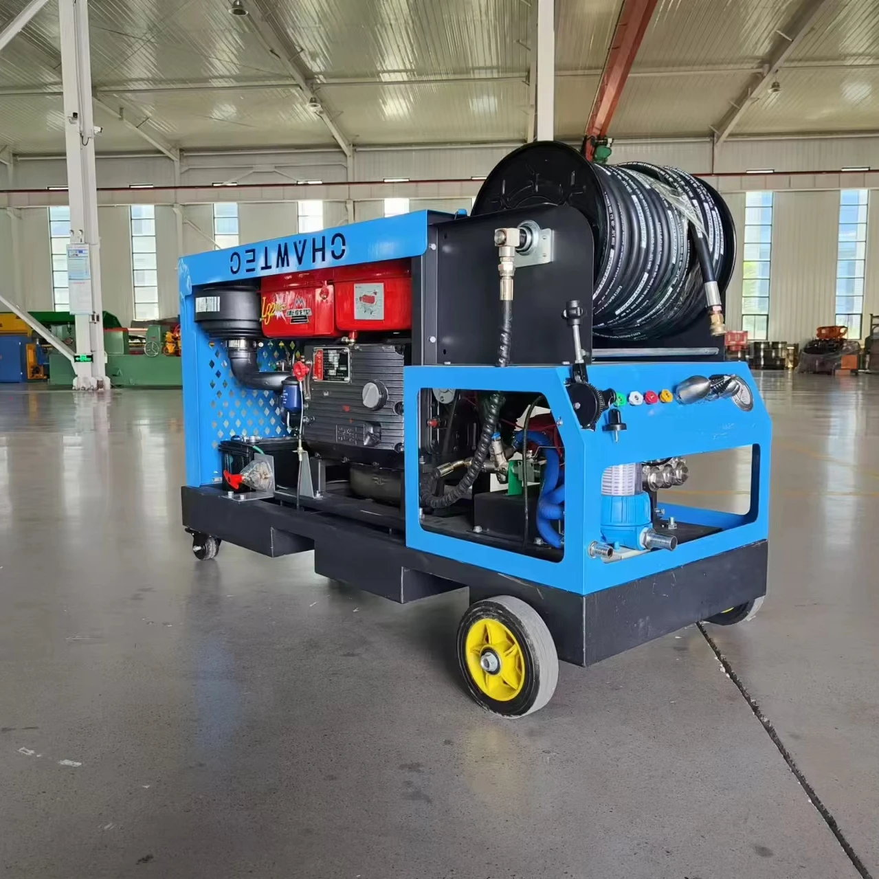 Customized pressure flow rate affordable Anti-corrosion Anti-vibration Automatic calibration Benefits sewer jetter machines