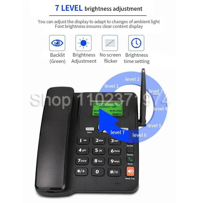 GSM Quad Band Desk Phone Wireless Dual SIM Card slot 6588 Deskphone