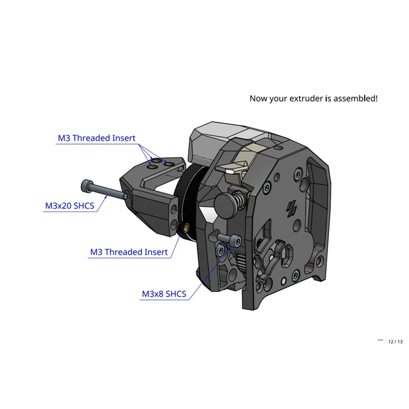 

A13E-For HGX LITE Extruder Gear Kit Large Gear Clockwork2 Hardened Steel+PA66 HRC60 Gears For 3D Printer VORON2.4