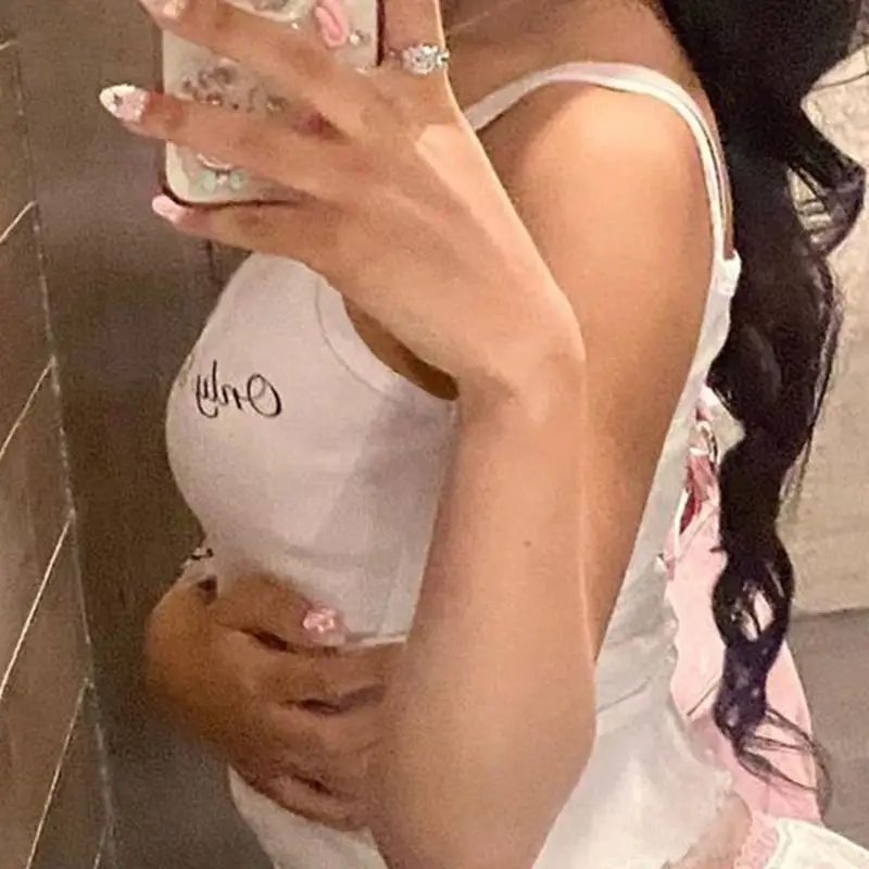 T-shirt gothique de rue pour femmes, Sexy, lettre imprimée, esthétique Y2k, H Cleanfit H, Version hiver d'âge moyen, 00% lin, autres matériaux