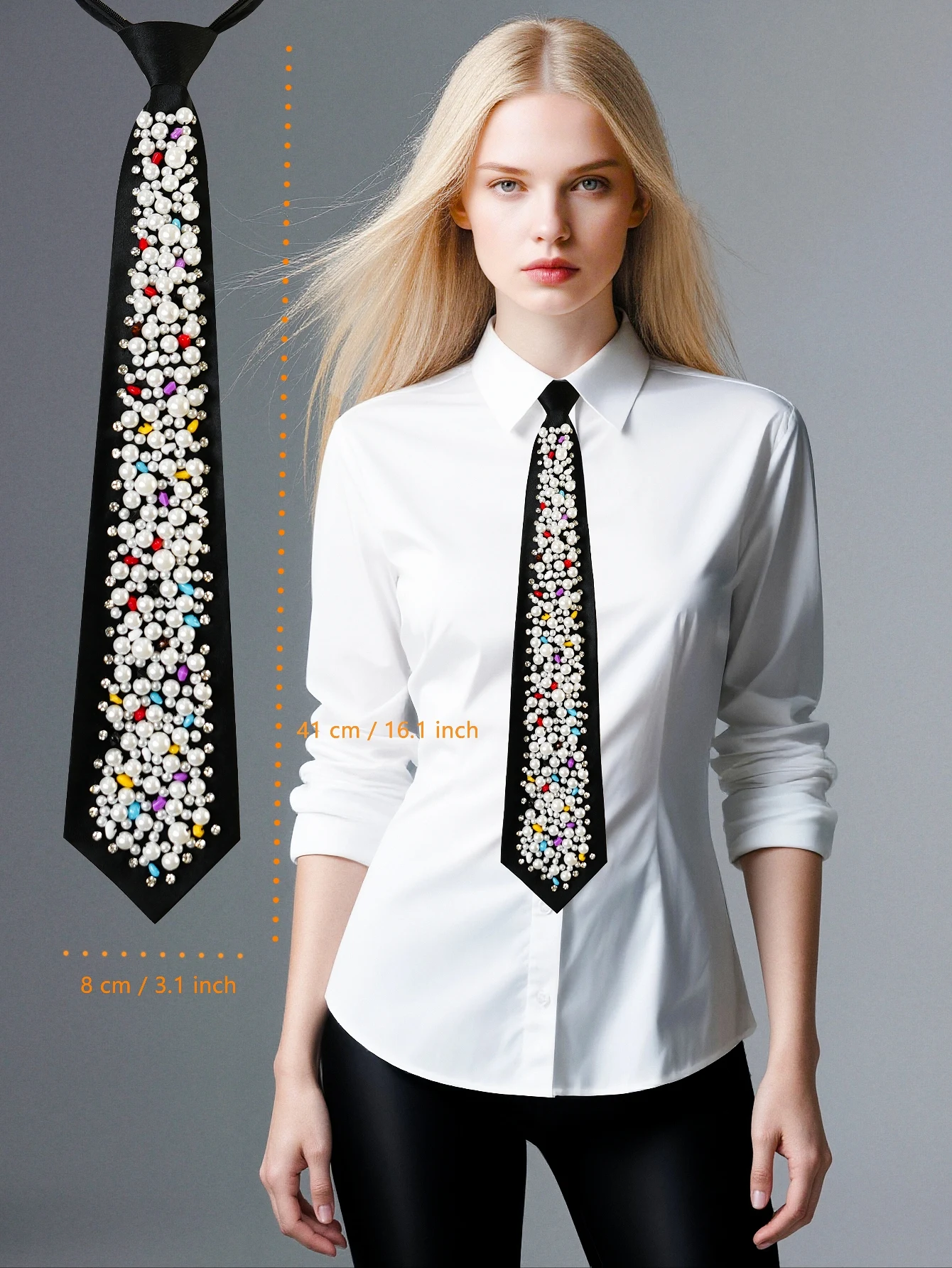 Sun Color Diamond Shiny Elegant Versatile New Style Tie