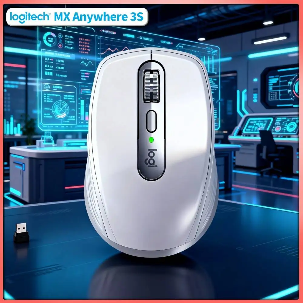 Ergonomic Wireless MX Anywhere 3S - 8K DPI, MagSpeed Scroll, Anti-Slip Surface, Great for Grocery Store Customer Need Matching