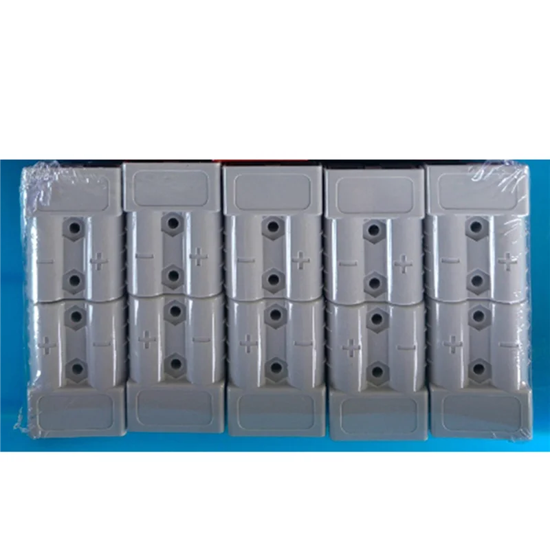

A70P 20PCS Anderson Style Plug Connector 50A With Anderson Handle Forklift Battery Charging Quick Connectors Kit Gray