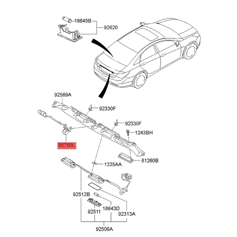 95760-3S100 Car Rear View Camera Reverse 95760-3S101 3S102 For Hyundai I45 Sonata YF 2011-2014 Parts Back-Up Parking Camera