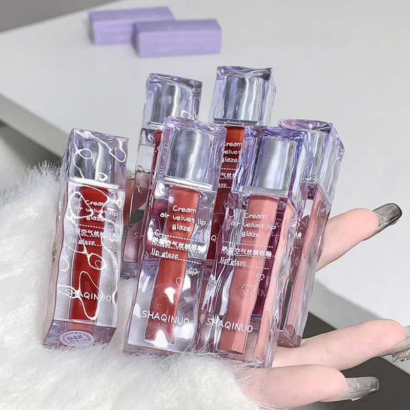 SHAQINUO Creamy Air Velvet Lip Tint - Matte Finish, Velvety Soft, Skin-Brightening, Suitable for Students and No-Makeup Look