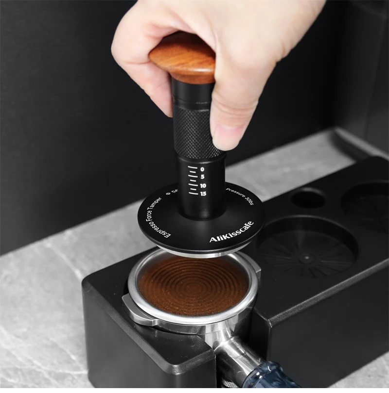 AliKisscafe Kaffeestampfer, kalibrierter Impact 4 Feder-Stampfer mit konstantem Druck, 30lb, 51mm, 53.3mm, 58.5mm, Espresso-Zubehör, Barista-Werkzeug – Detail 12