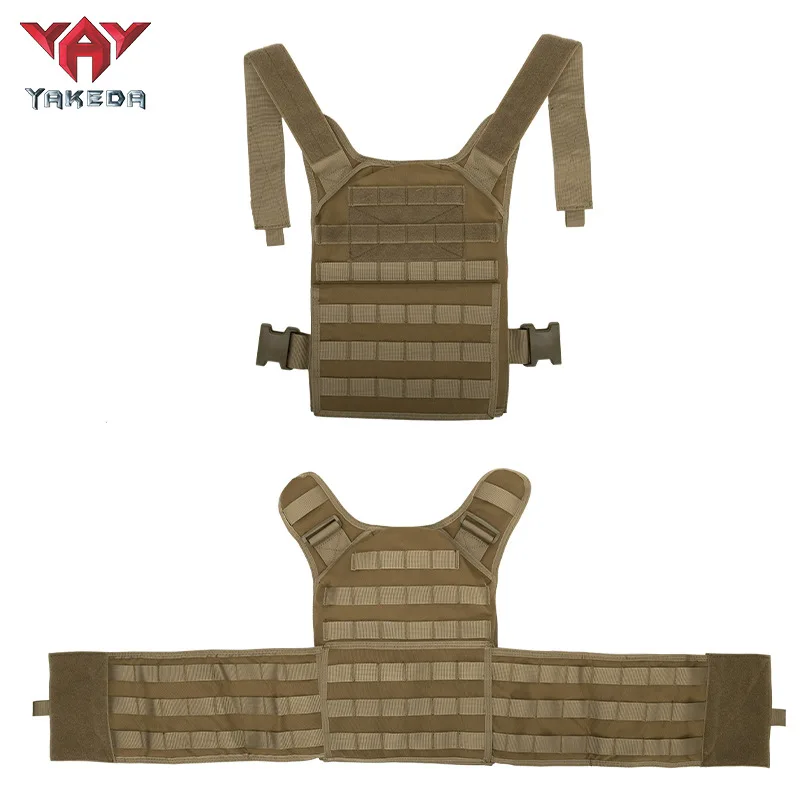 YAKEDA Tactical Vest MOLLE System Multi-functional Expansion Breathable Wear-resistant Tactical Supplies Outdoor Real CS Vest