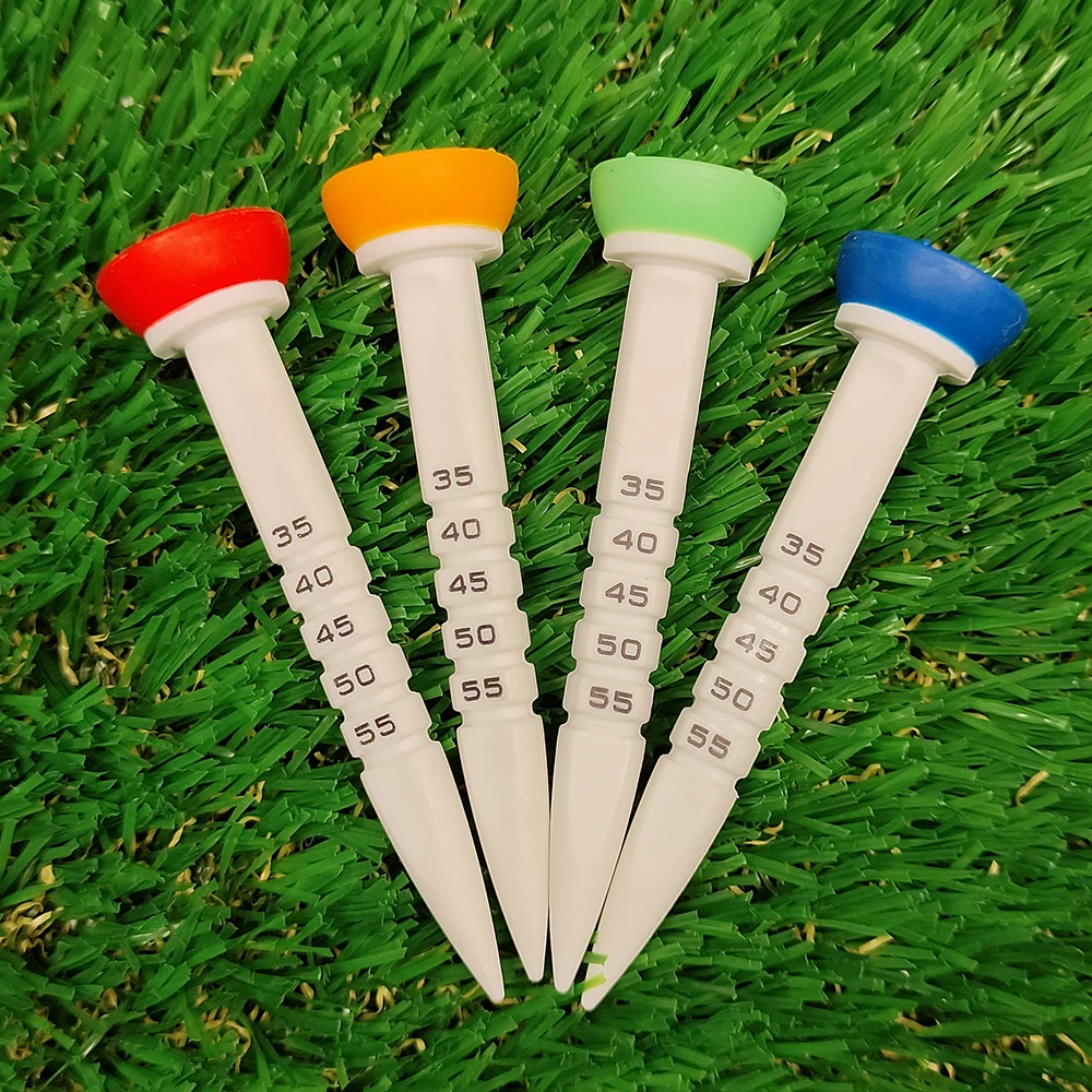 4 Pcs 33-55mm Adjustable-height Golf Tee Training Accessories